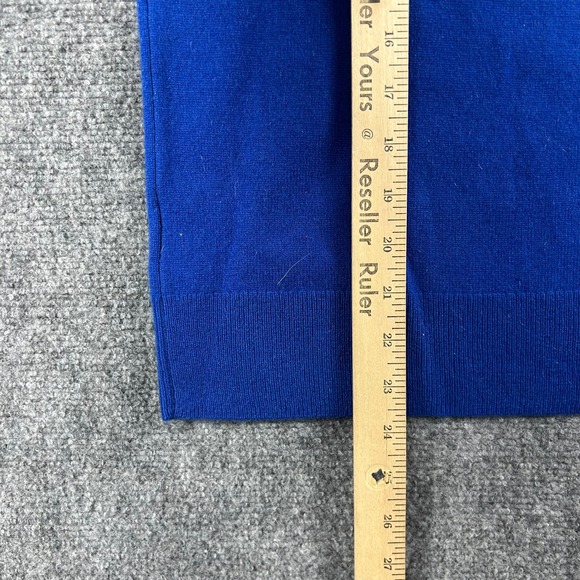 Talbots Sweater Womens Petite Large PL Blue Pure Cashmere V-Neck NWT 58407899 - Picture 2 of 7